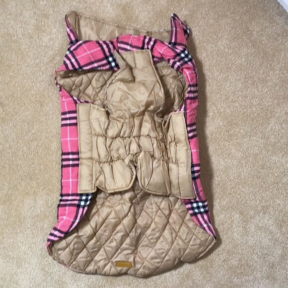 Kouser Plaid/Plain Reversible Dog Coat 3XL NWT - Picture 4 of 7